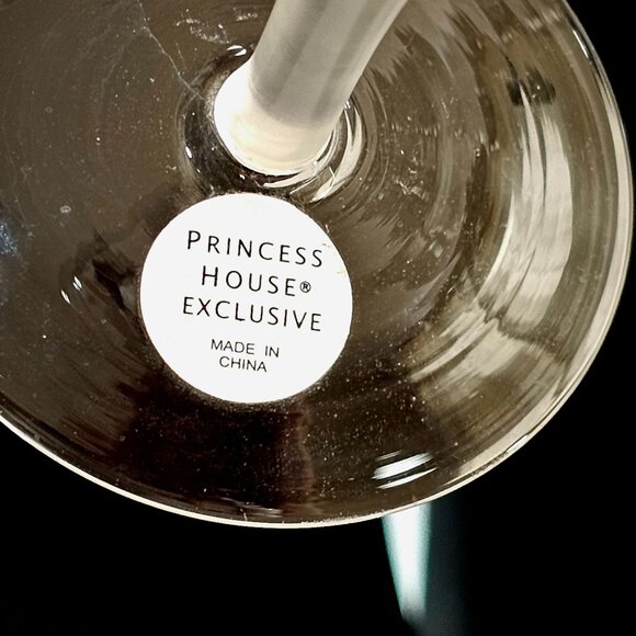 Princess House Heritage Votive Candleholder 7" vtg romantic crystal etched flora - Picture 4 of 5